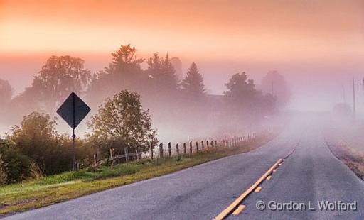 Foggy Road At Dawn_14853-4.jpg - Photographed near Smiths Falls, Ontario, Canada.